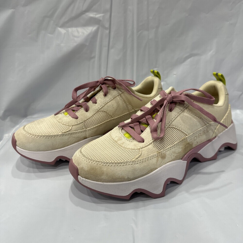 Sorel Kinetic Impact II Sneakers Women's US 8.5 Honey White Running Shoes EBS807